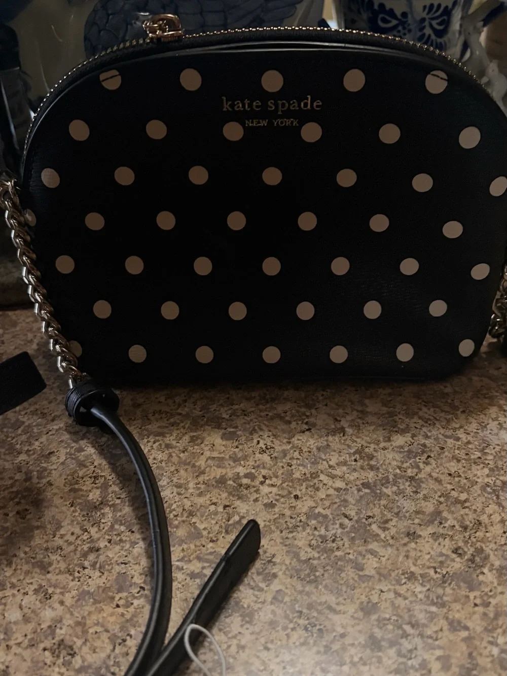 kate spade Black Polka Dot Crossbody Bag